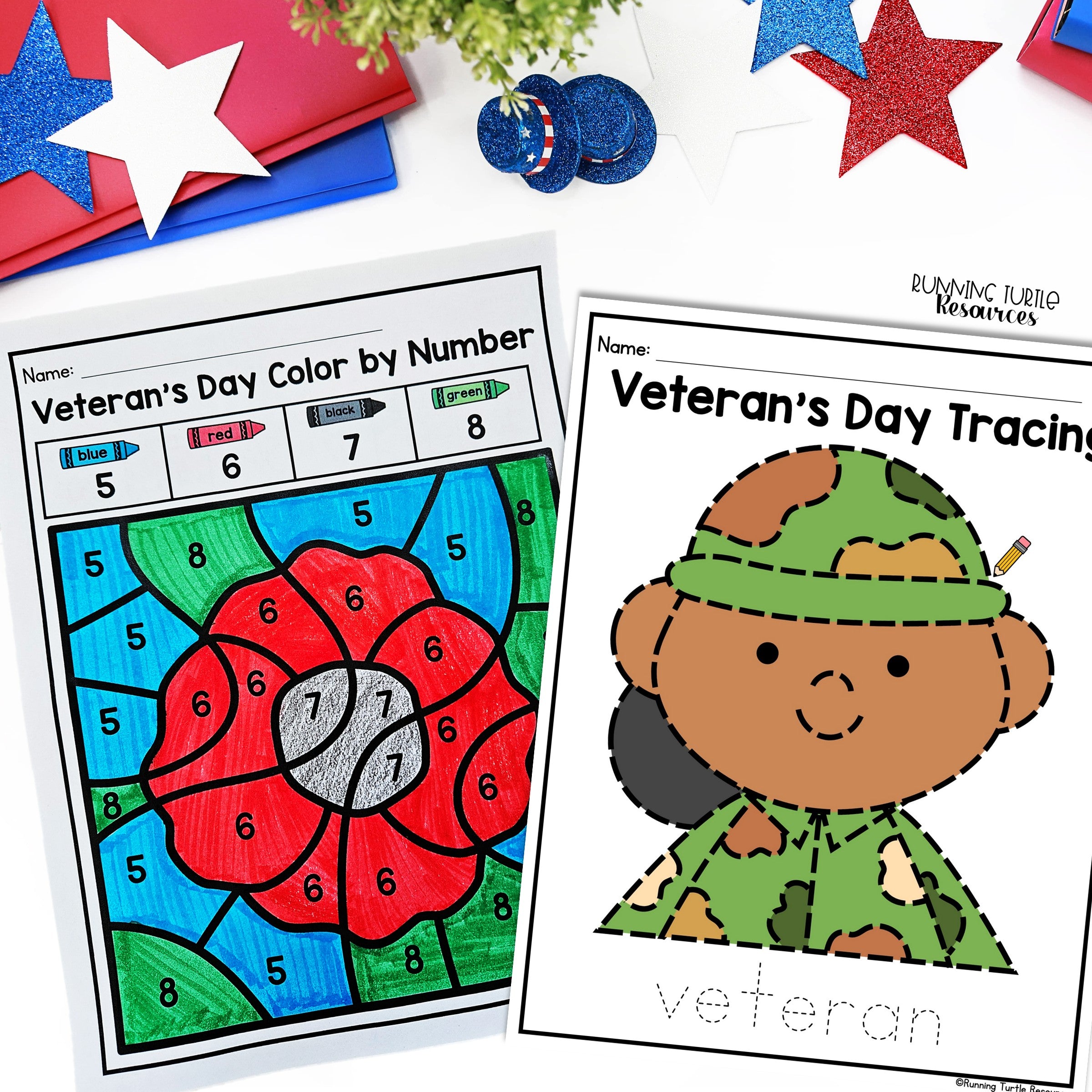 Veteran's Day Fine Motor Printables Preschool and Kindergarten