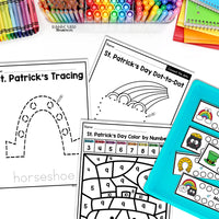 St. Patrick's Day Fine Motor Activities, March Activity Packet Preschool
