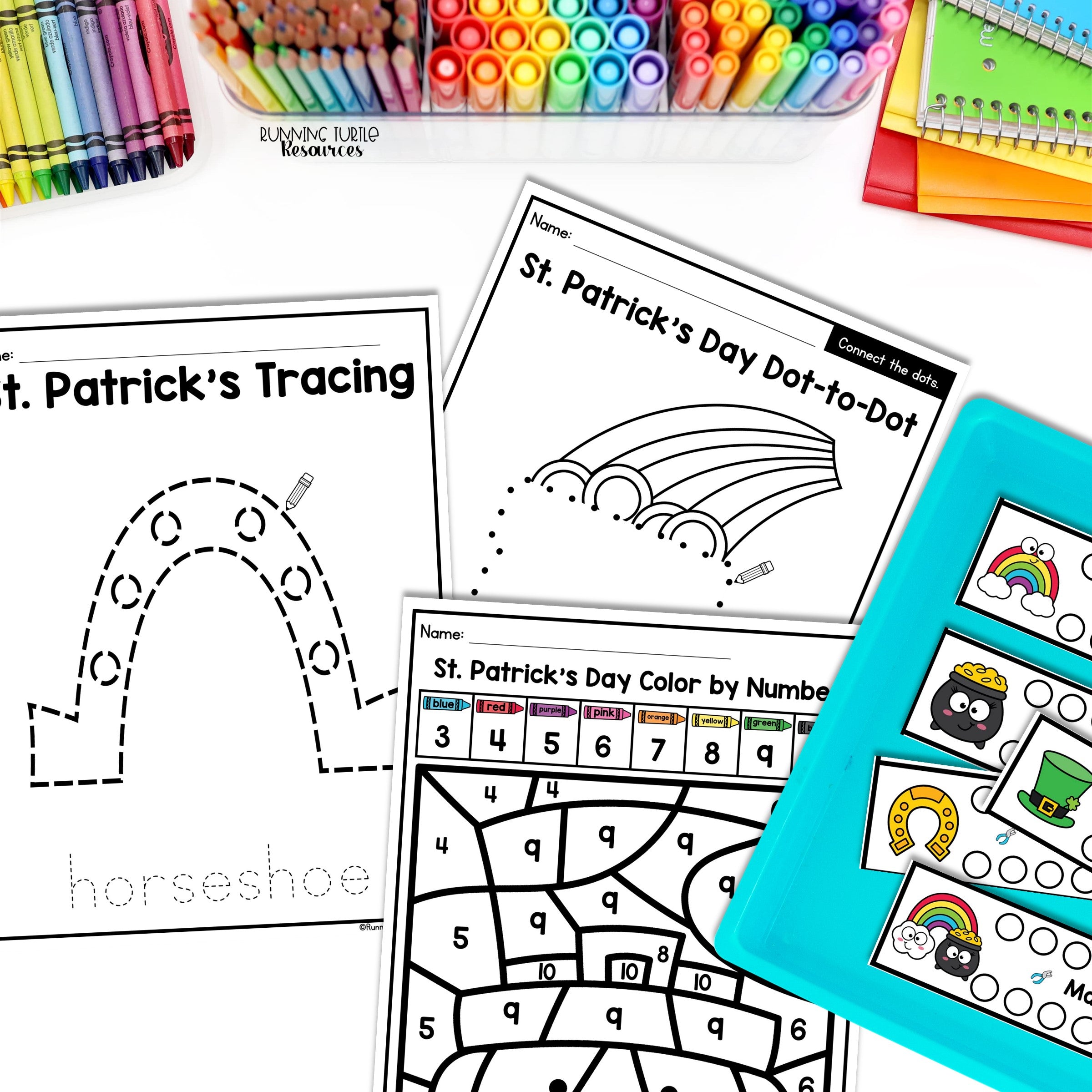 St. Patrick's Day Fine Motor Activities, March Activity Packet Preschool