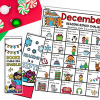 December Reading Log, Bingo Reading Challenge and Bookmarks