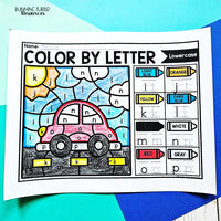 Transportation Color by Letter and Beginning Sound Pages, Things that Go Activities