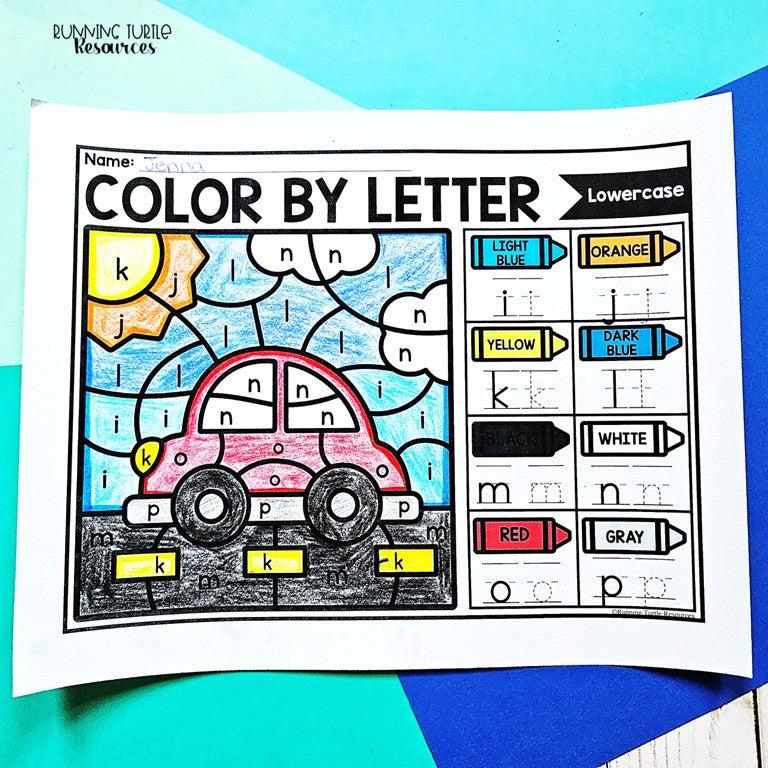 Transportation Color by Letter and Beginning Sound Pages, Things that Go Activities