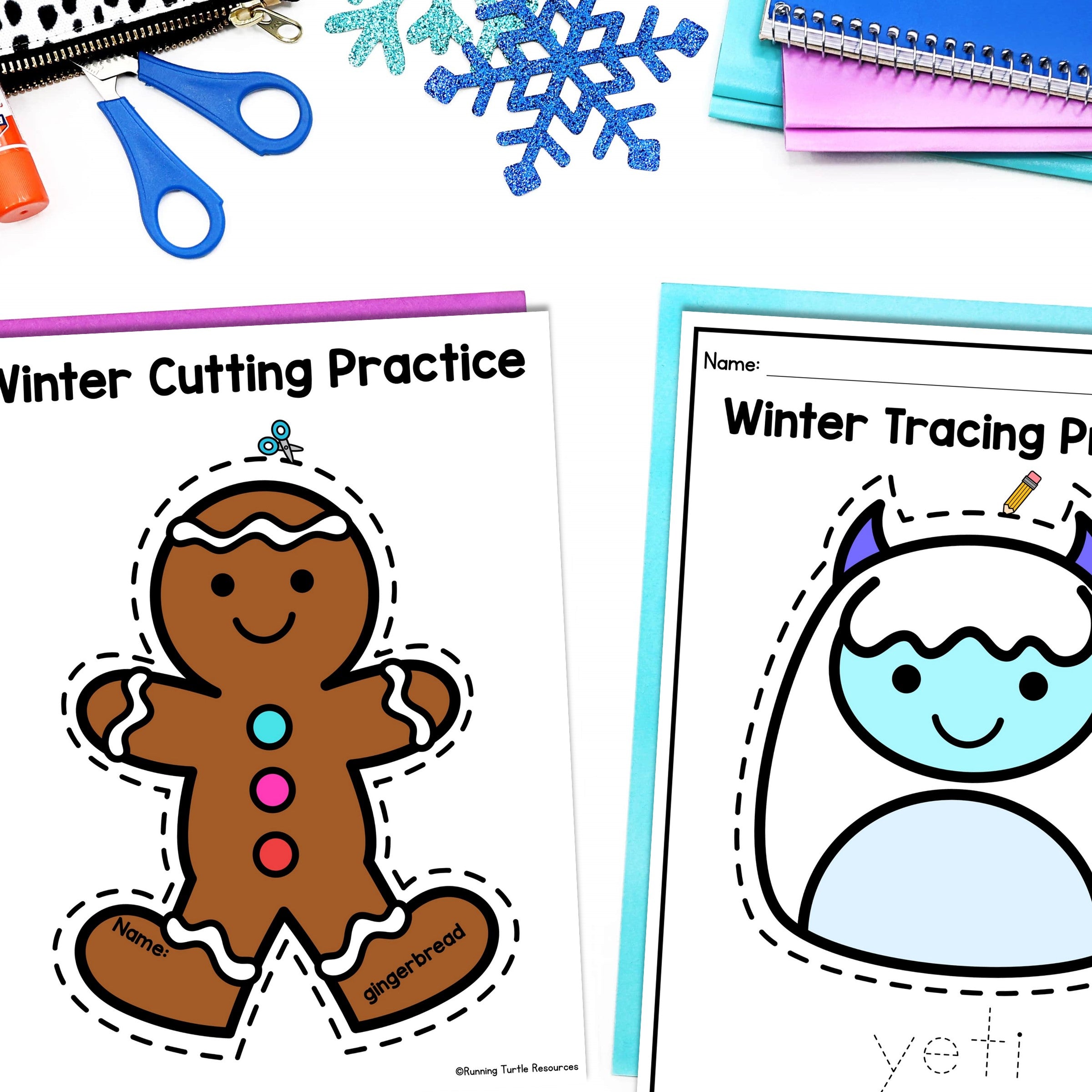 Winter Fine Motor Printables for Preschool, PreK and Kindergarten