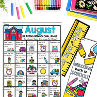 August Reading Bingo, Back to School Reading Challenge and Bookmarks