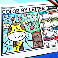 Zoo Color by Letter and Beginning Sound Pages