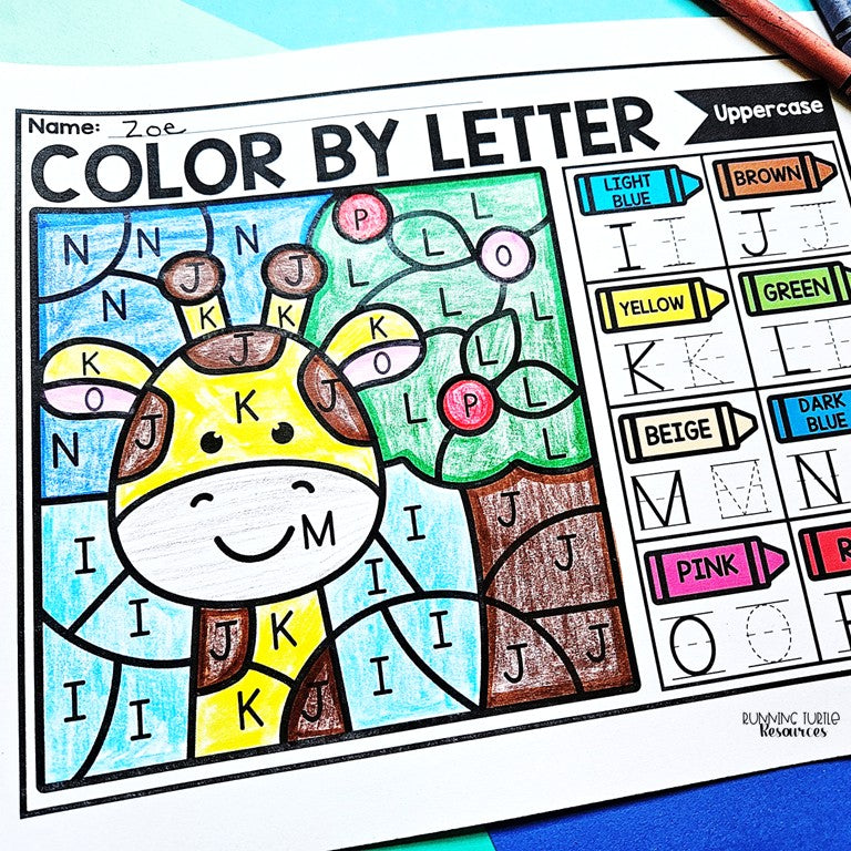 Zoo Color by Letter and Beginning Sound Pages