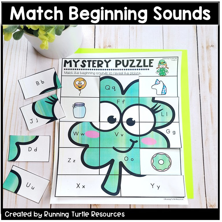 St. Patricks Day Alphabet Mystery Puzzles