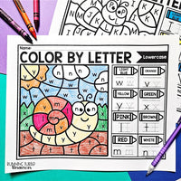 Spring Color by Letter and Beginning Sound Pages