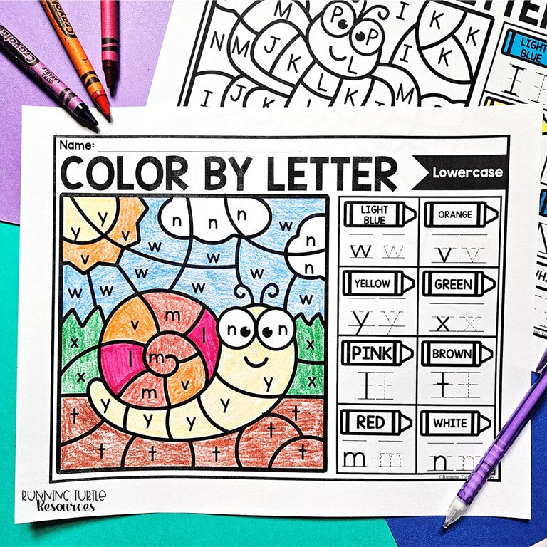 Spring Color by Letter and Beginning Sound Pages