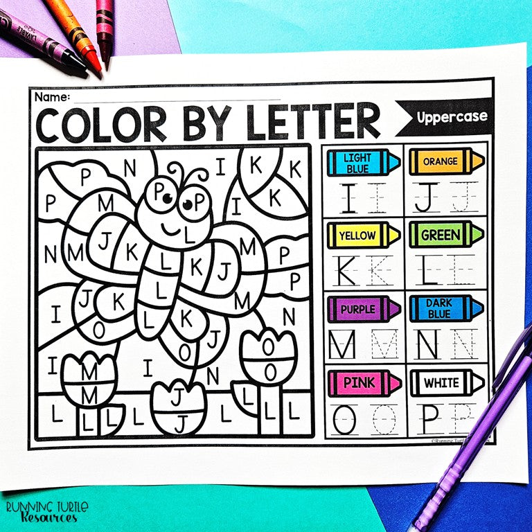 Spring Color by Letter and Beginning Sound Pages