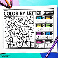 Spring Color by Letter and Beginning Sound Pages
