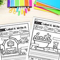 CVC Labeling Pictures, Label it! Write it!, Read and Match CVC Worksheets