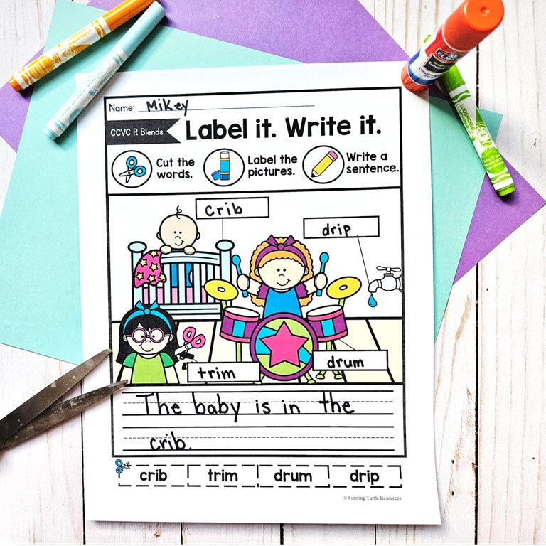 Beginning and Ending Consonant Blends Worksheets for 1st Grade