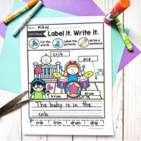 Beginning and Ending Consonant Blends Worksheets for 1st Grade