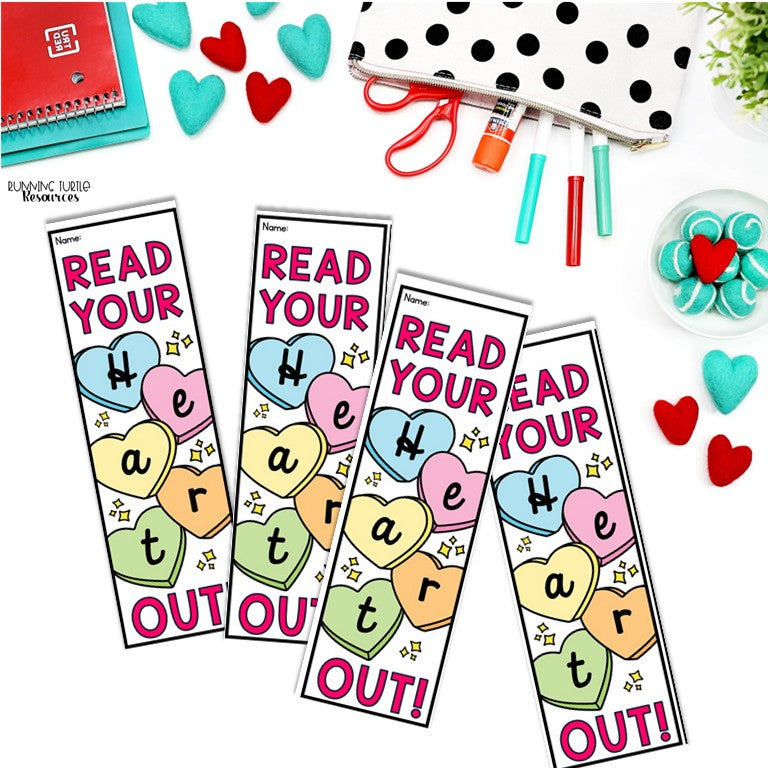 February Reading Bingo Challenge, February Reading Log and Bookmarks