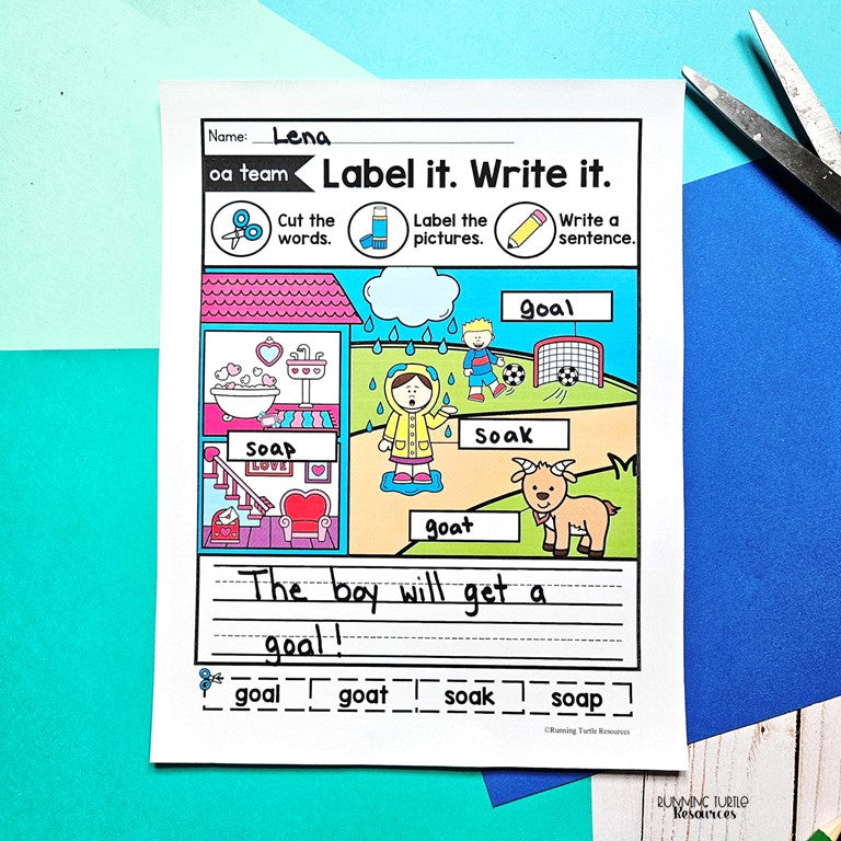 Vowel Team Labeling Worksheets