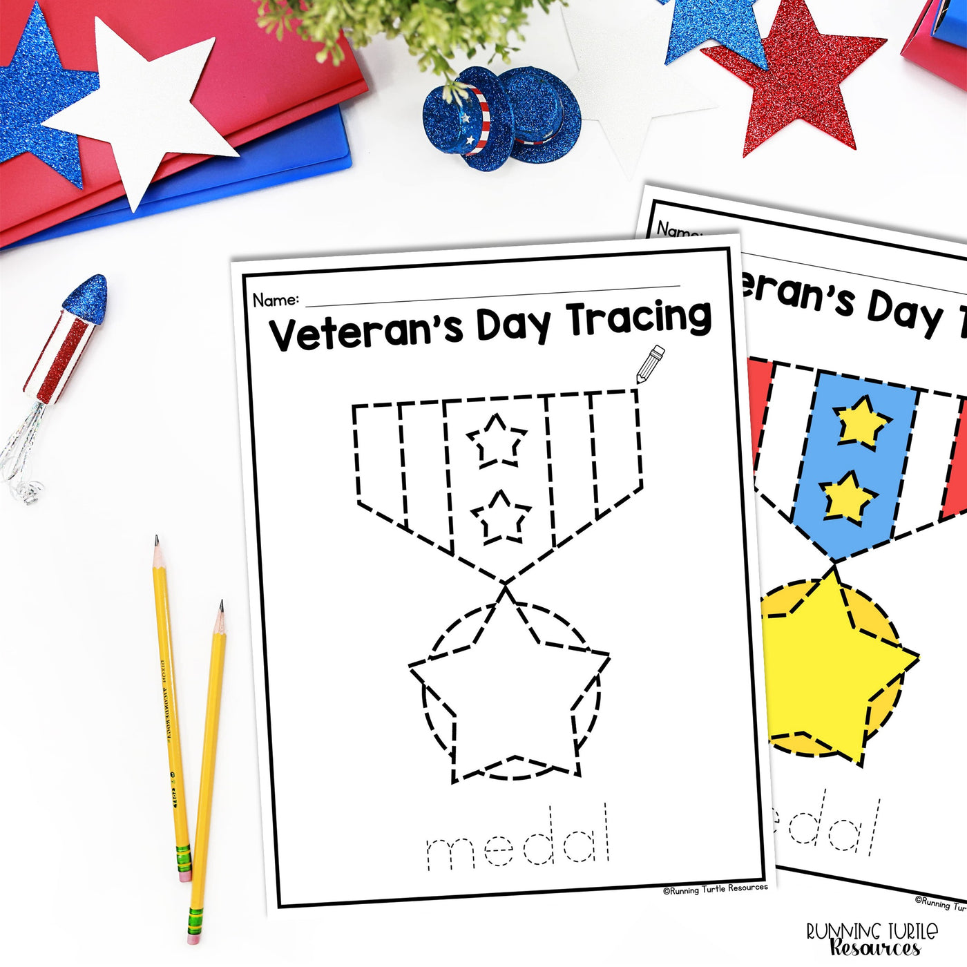 Veteran's Day Fine Motor Printables Preschool and Kindergarten