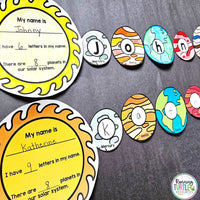 Space Name Craft, Solar System Craft for Preschool and Kindergarten for Artemis Space Mission
