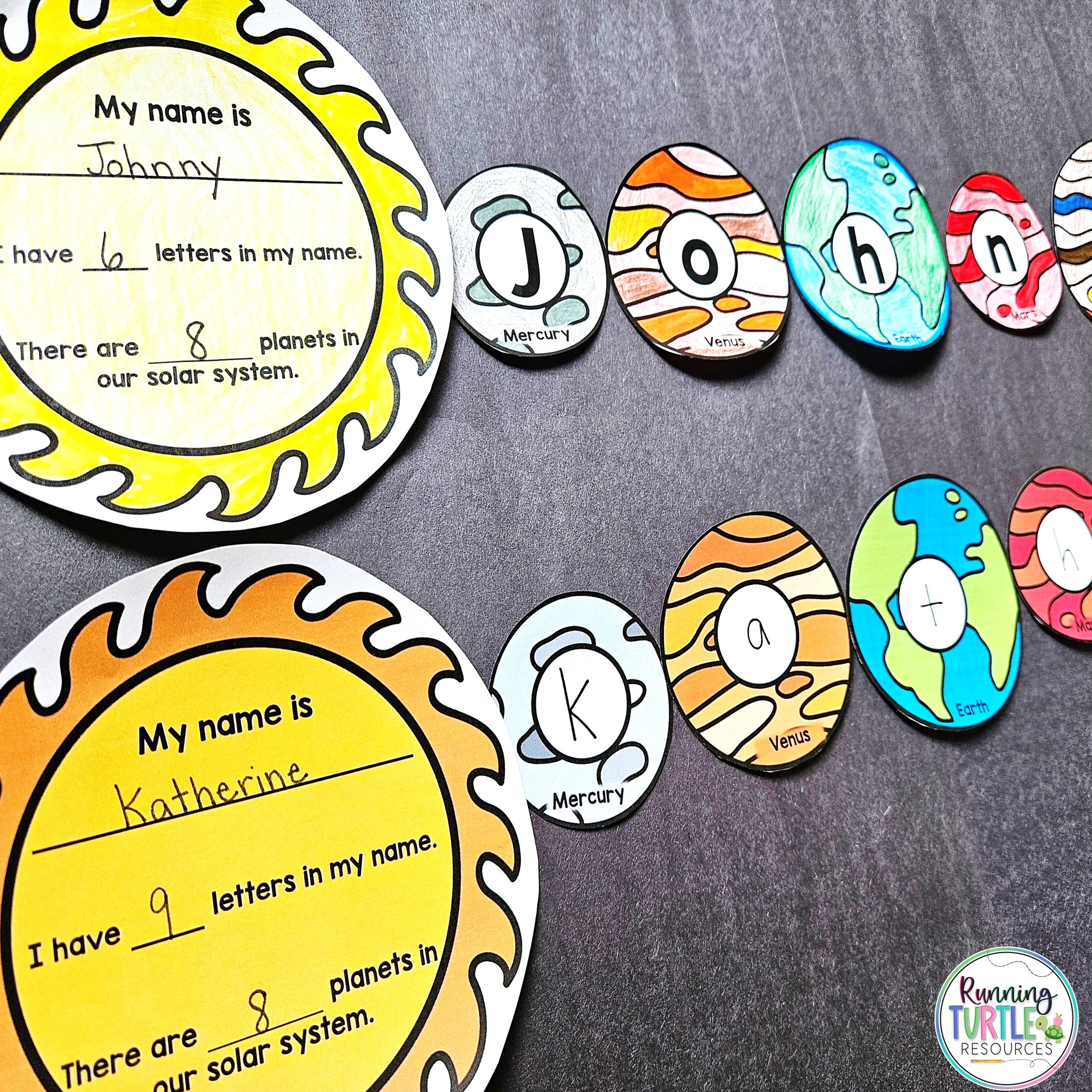 Space Name Craft, Solar System Craft for Preschool and Kindergarten for Artemis Space Mission
