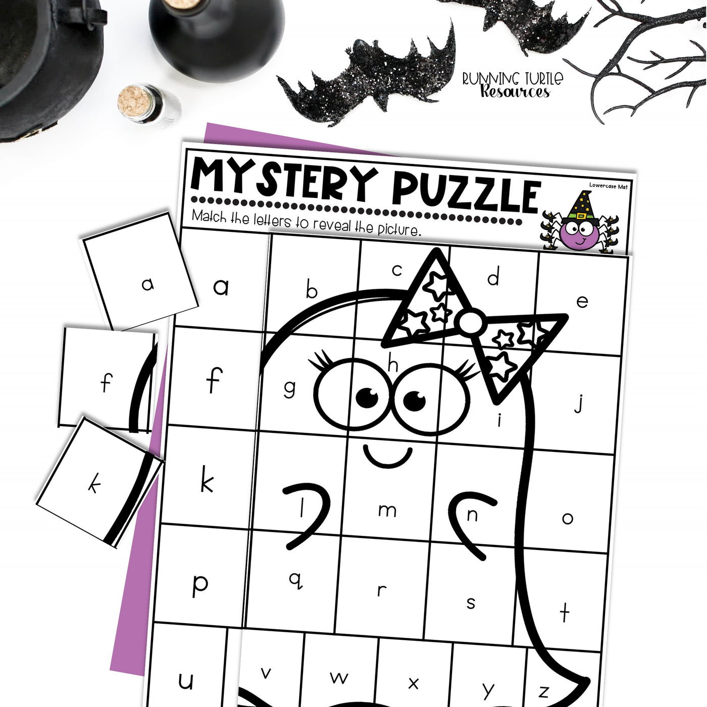 Halloween Mystery Puzzles, Fall Letter Match