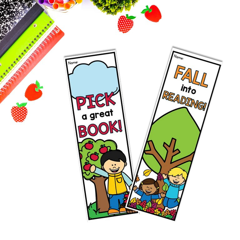 September Reading Bingo, Fall Reading Challenge and Bookmarks