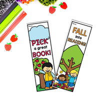 September Reading Bingo, Fall Reading Challenge and Bookmarks