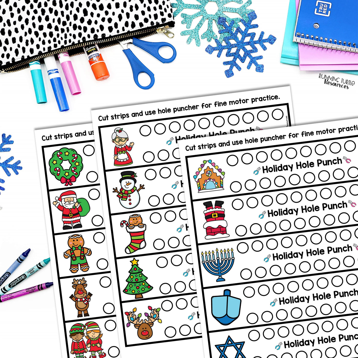 Winter Fine Motor Printables for Preschool, PreK and Kindergarten