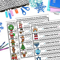 Winter Fine Motor Printables for Preschool, PreK and Kindergarten