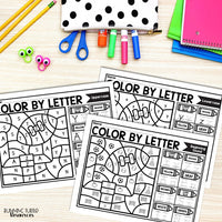 Sports Color by Letter and Beginning Sound Pages