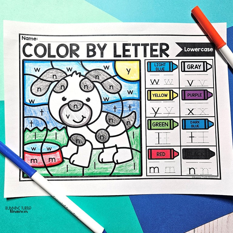 Pets Color by Letter and Beginning Sound Pages