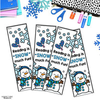 January Reading Log and Bookmark, Winter Bingo Reading Challenge