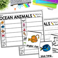Ocean Unit Kindergarten, Ocean Animal Research Project