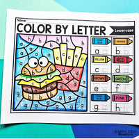 Food Color by Letter and Beginning Sound Pages