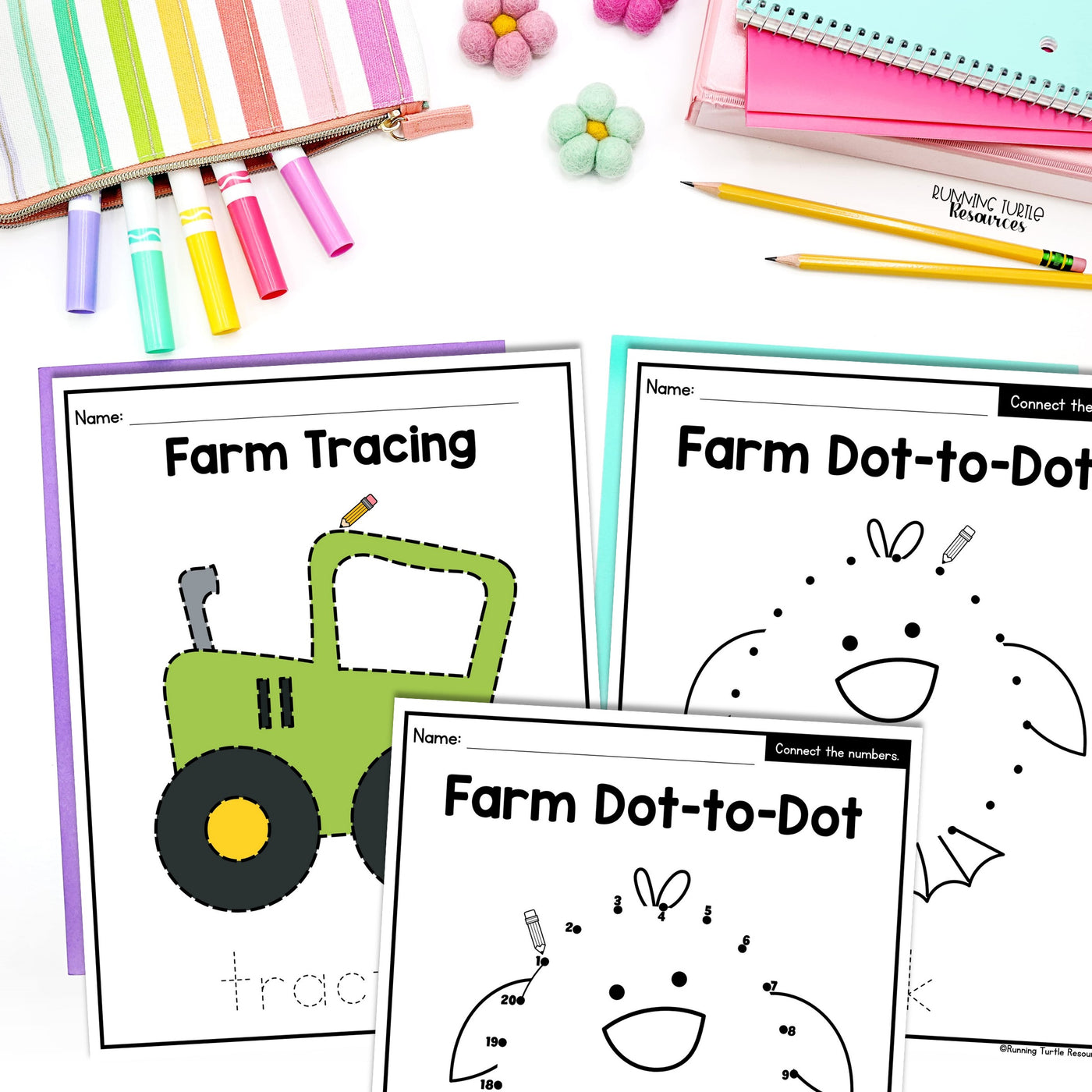 Farm Fine Motor Printables for Preschool, PreK and Kindergaten
