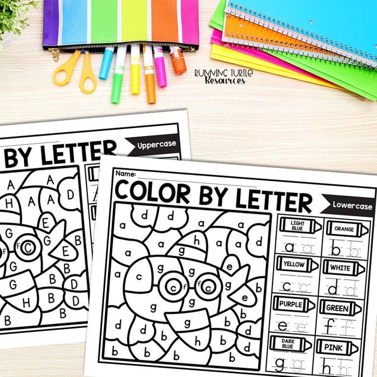Transportation Color by Letter and Beginning Sound Pages, Things that Go Activities