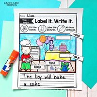Magic e Labeling Worksheets, CVCE Cut and Paste Practice