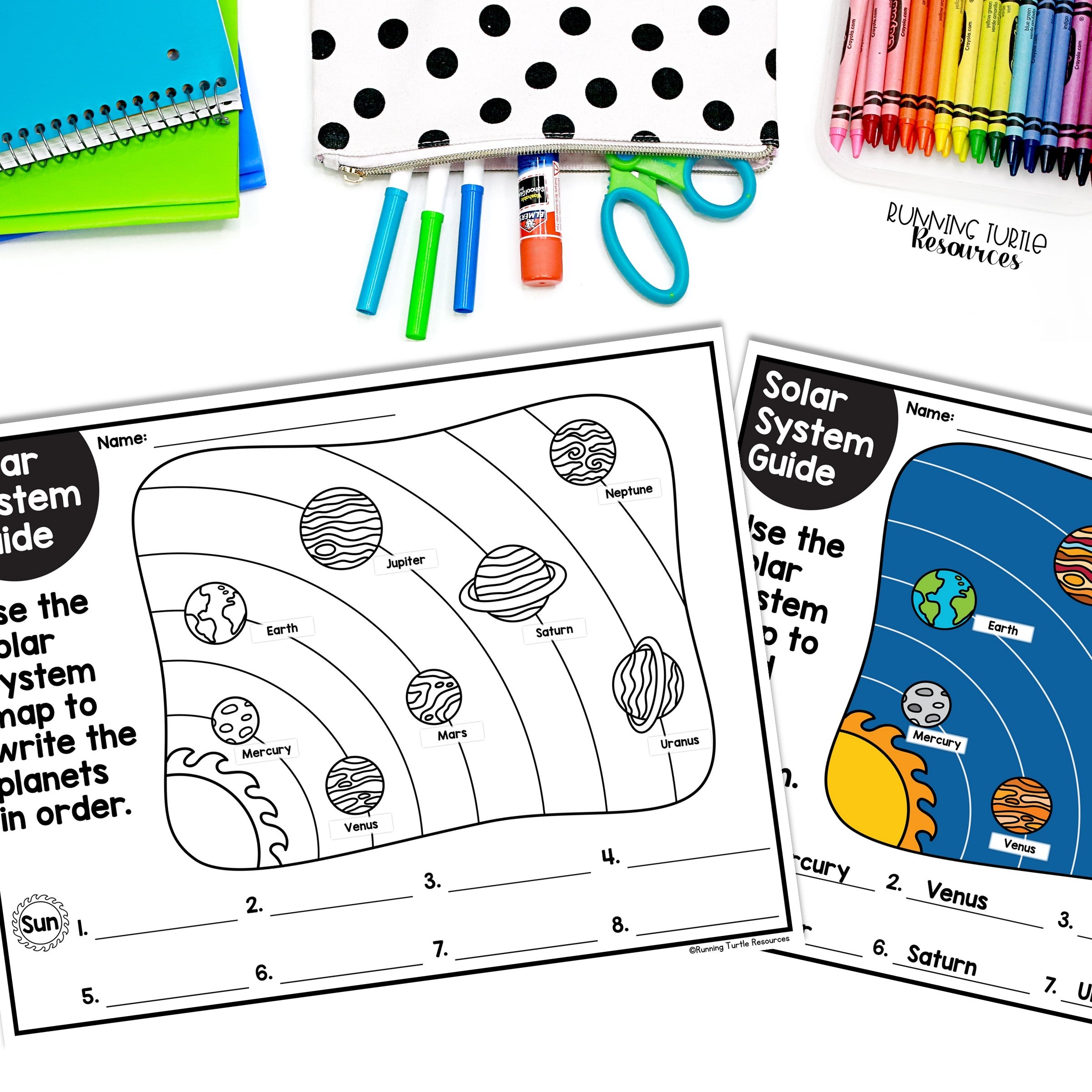 Space Name Craft, Solar System Craft for Preschool and Kindergarten for Artemis Space Mission