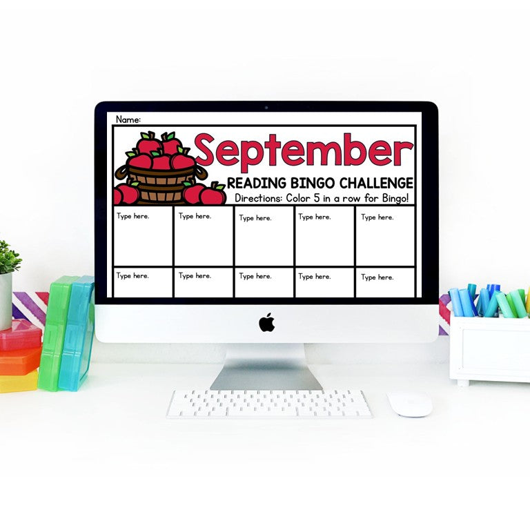 September Reading Bingo, Fall Reading Challenge and Bookmarks