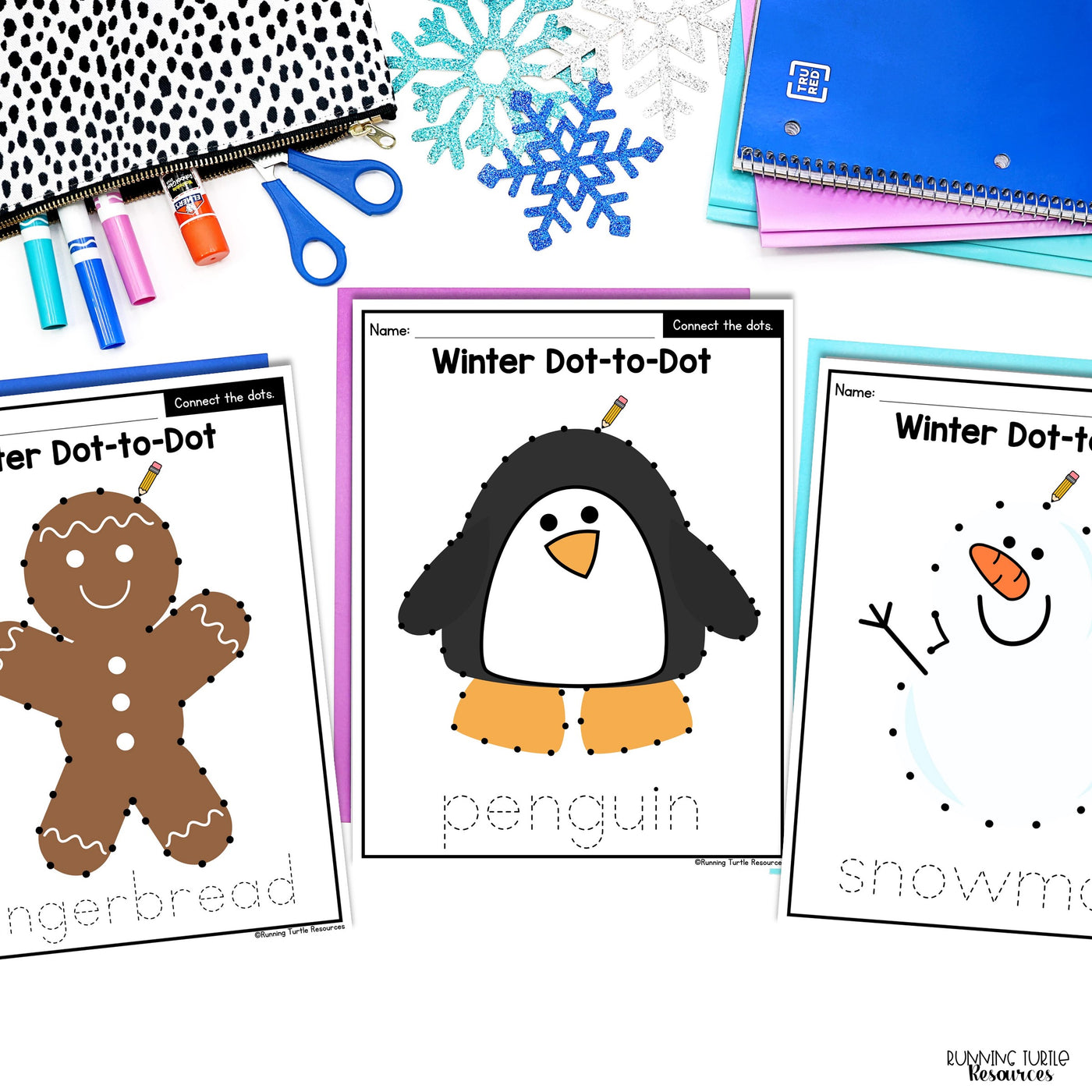 Winter Fine Motor Printables for Preschool, PreK and Kindergarten
