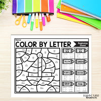Transportation Color by Letter and Beginning Sound Pages, Things that Go Activities