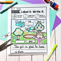 Beginning and Ending Consonant Blends Worksheets for 1st Grade