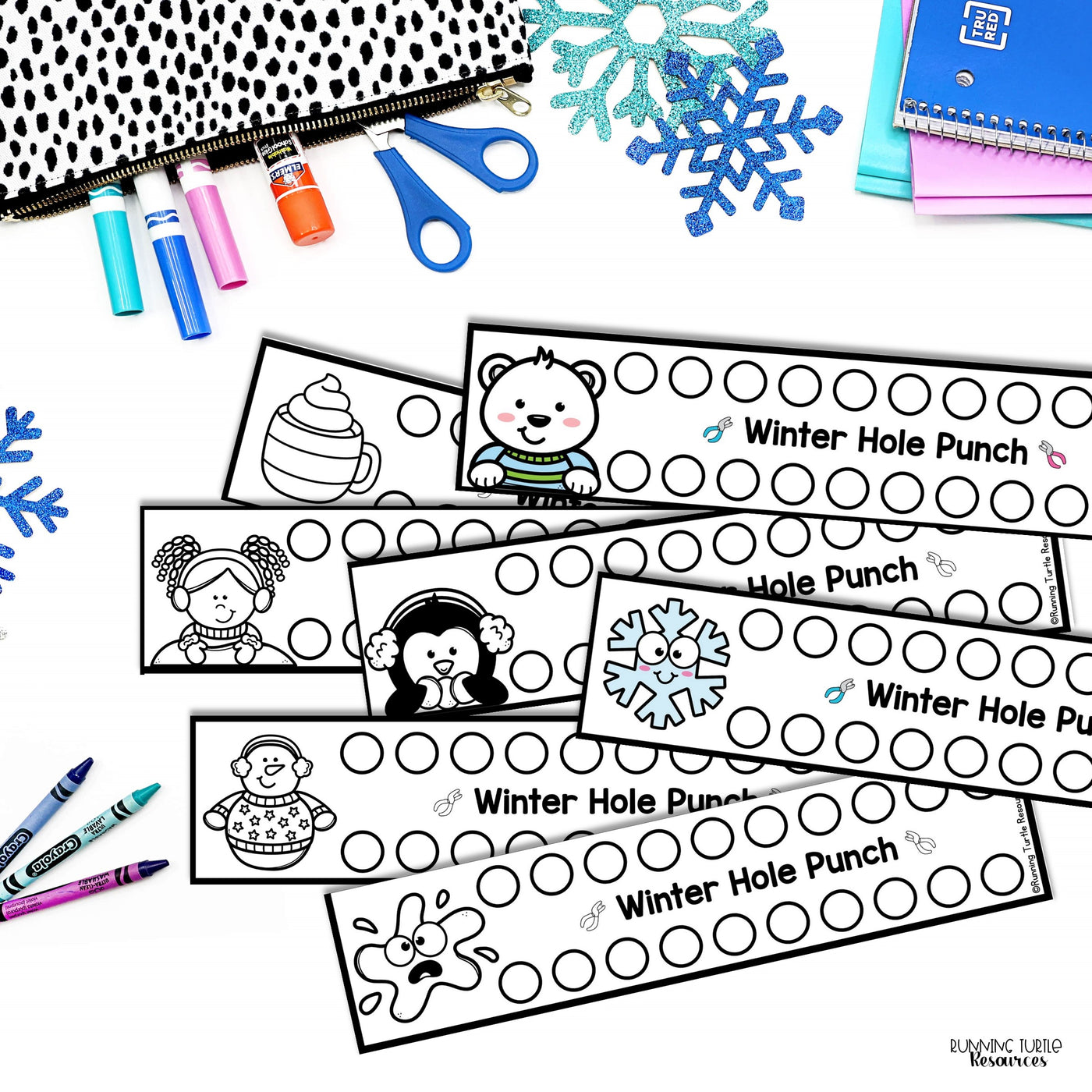 Winter Fine Motor Printables for Preschool, PreK and Kindergarten