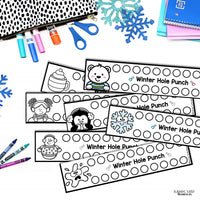 Winter Fine Motor Printables for Preschool, PreK and Kindergarten