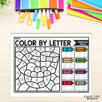 Food Color by Letter and Beginning Sound Pages