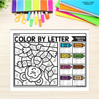 Zoo Color by Letter and Beginning Sound Pages