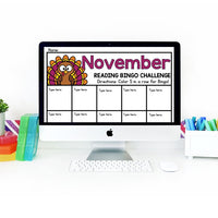 November Reading Bingo Challenge and Thankful Bookmarks