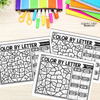 Food Color by Letter and Beginning Sound Pages
