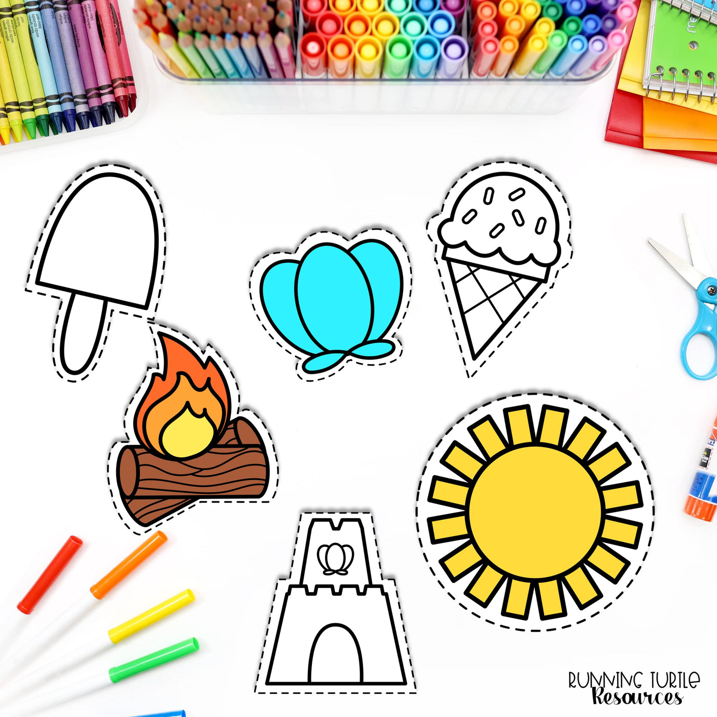 Summer Fine Motor Printables for Preschool, PreK and Kindergarten