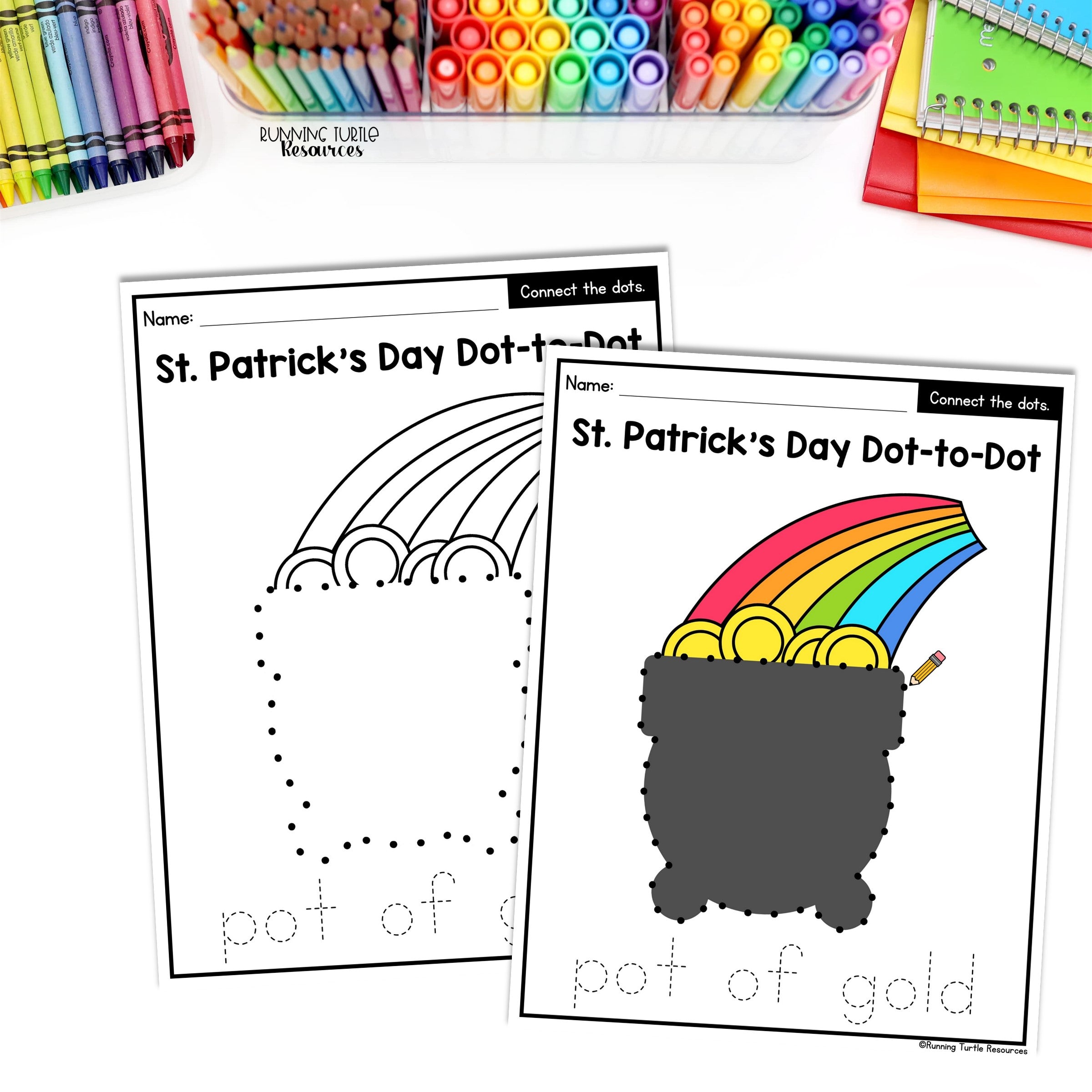 St. Patrick's Day Fine Motor Activities, March Activity Packet Preschool