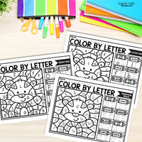 Zoo Color by Letter and Beginning Sound Pages
